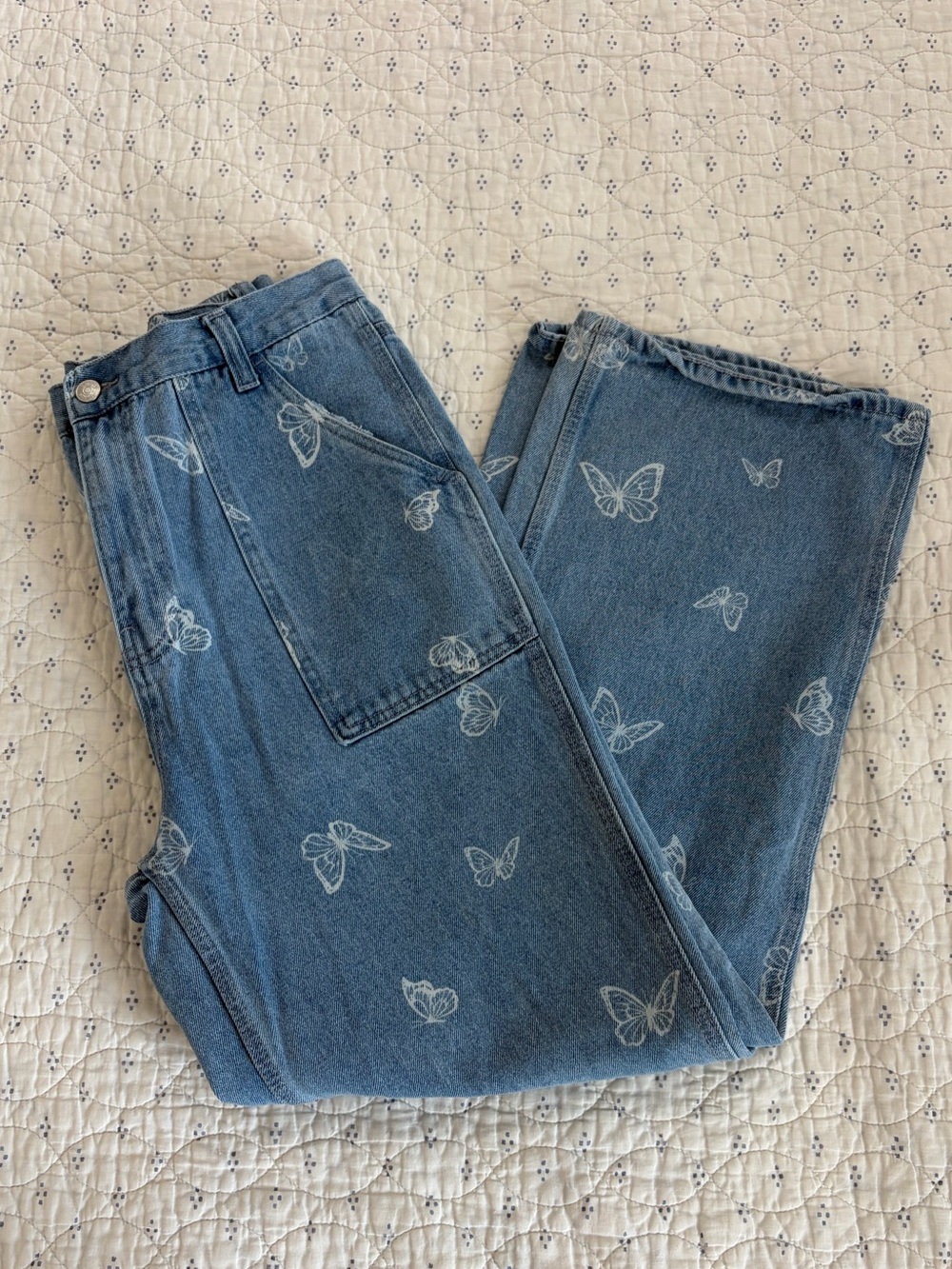 Butterfly Print Jeans